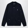 Polo Ralph Lauren Navy blue zip-up cotton-blend sweatshirt