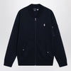 Polo Ralph Lauren Navy blue zip-up cotton-blend sweatshirt