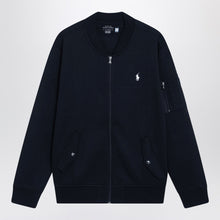  Polo Ralph Lauren Navy blue zip-up cotton-blend sweatshirt