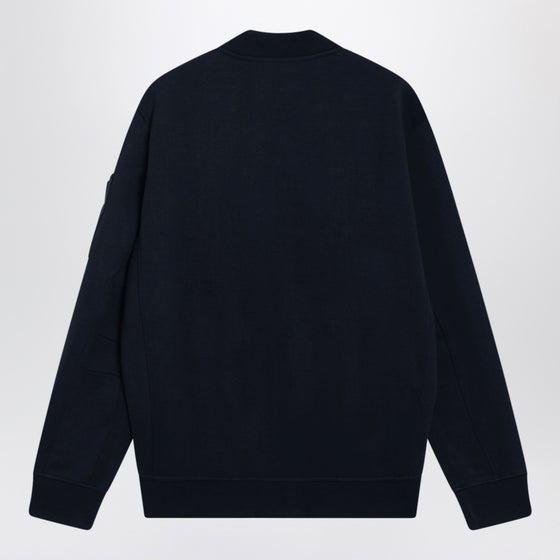 Polo Ralph Lauren Navy blue zip-up cotton-blend sweatshirt