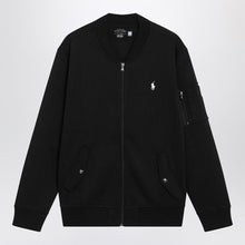  Polo Ralph Lauren Black zip-up knit bomber