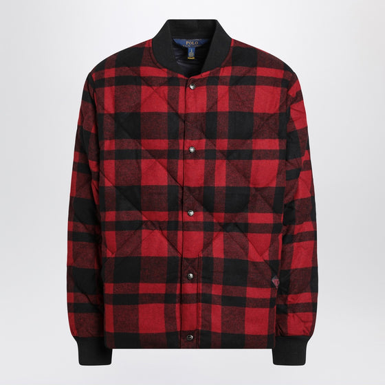 Polo Ralph Lauren Red and black quilted check bomber