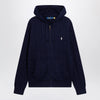 Polo Ralph Lauren Navy blue cotton cable-knit zip-up cardigan