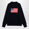 Polo Ralph Lauren Navy blue polo sweater with flag motif