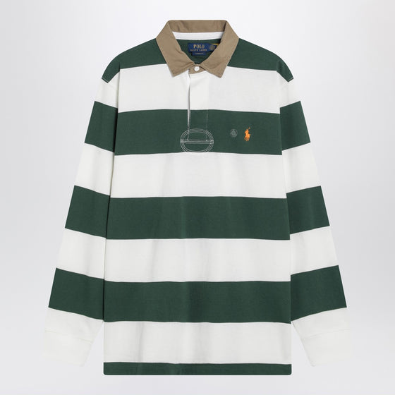 Polo Ralph Lauren Green/cream striped Classic Fit polo shirt