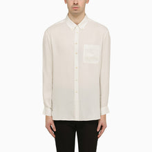  Saint Laurent Cassandre striped silk shirt