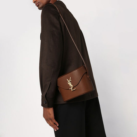 Saint Laurent Monogram small brick-coloured shoulder bag