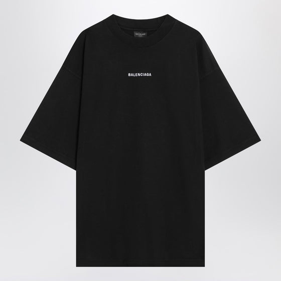 Black New Balenciaga Back Medium Fit T-shirt
