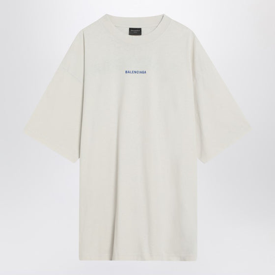 White New Balenciaga Back Medium Fit T-shirt