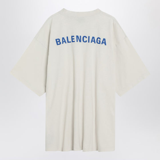 White New Balenciaga Back Medium Fit T-shirt