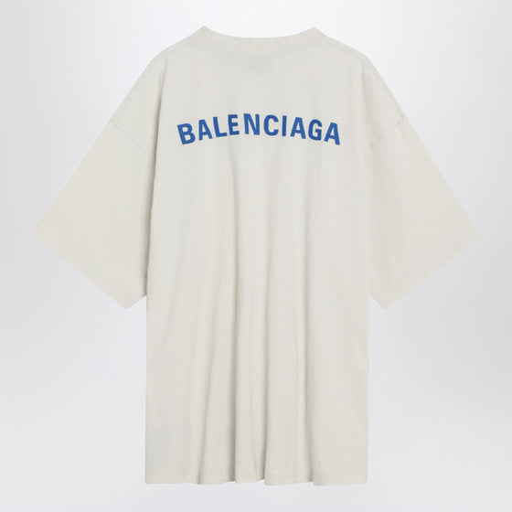 White New Balenciaga Back Medium Fit T-shirt