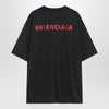 Faded black Balenciaga Back Medium Fit T-shirt