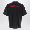 Balenciaga Light blue medium-fit T-shirt with logo