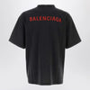 Balenciaga Light blue medium-fit T-shirt with logo