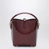 Saint Laurent Mini Le 37 bucket bag in burgundy patent leather