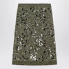 GUCCI Dark green viscose and tweed blend skirt
