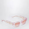 GUCCI Rectangular pink/transparent sunglasses