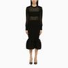 Alexander McQueen Black knitted midi dress