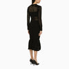 Alexander McQueen Black knitted midi dress