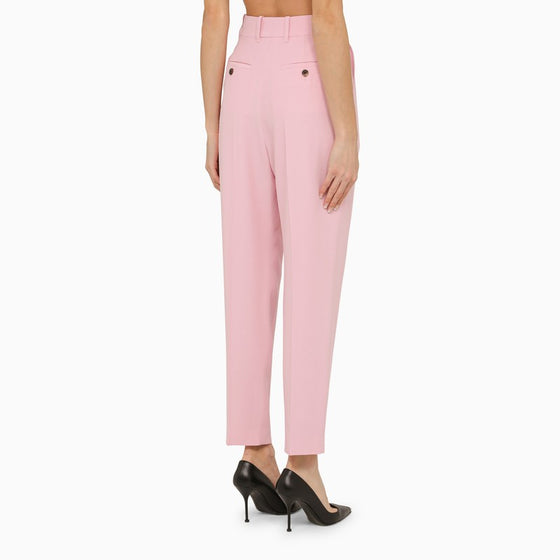 Alexander McQueen Pink regular trousers with pleats