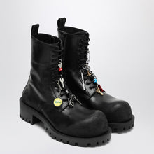  Balenciaga Black leather Hummer lace-up ankle boots