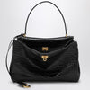 Balenciaga Cocco-print black calfskin medium Rodeo bag