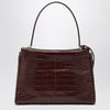Balenciaga Cocco-print burgundy calfskin medium Rodeo bag