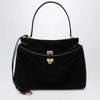 Balenciaga Medium Rodeo bag in suede calfskin, black
