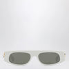 GUCCI White acetate geometric sunglasses