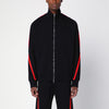 Alexander McQueen Black/red cotton zip sweatshirt