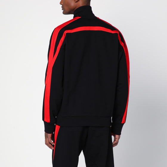 Alexander McQueen Black/red cotton zip sweatshirt
