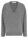 Co Grey Cashmere V-neck Sweater