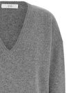 Co Grey Cashmere V-neck Sweater