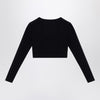 Balenciaga Black Activewear top in matt nylon blend