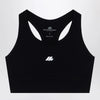 Balenciaga Black Activewear sleeveless top in matt nylon blend