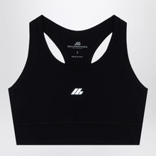  Balenciaga Black Activewear sleeveless top in matt nylon blend