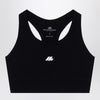 Balenciaga Black Activewear sleeveless top in matt nylon blend