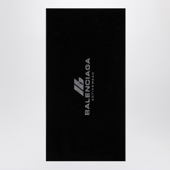 Balenciaga Black cotton Activewear gym towel