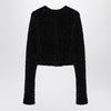 Balenciaga Black cotton blend tweed cropped cardigan