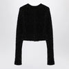 Balenciaga Black cotton blend tweed cropped cardigan