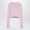 Balenciaga Pink cotton blend tweed cropped cardigan