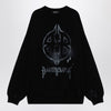 Balenciaga Black cotton blend jumper with print