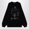 Balenciaga Black cotton blend jumper with print
