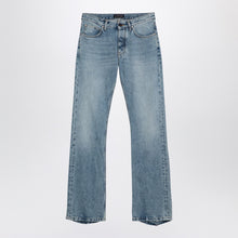  Balenciaga Light blue jeans with distressed hem