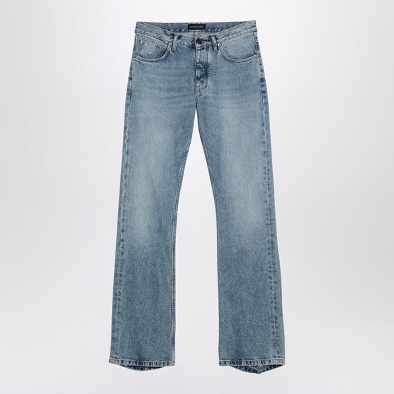Balenciaga Light blue jeans with distressed hem