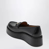 GUCCI Black loafer with platform and Horsebitt