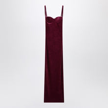  Balenciaga Long plum-colored velvet dress