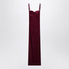 Balenciaga Long plum-colored velvet dress