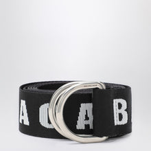  Balenciaga D-Ring belt in black and white canvas