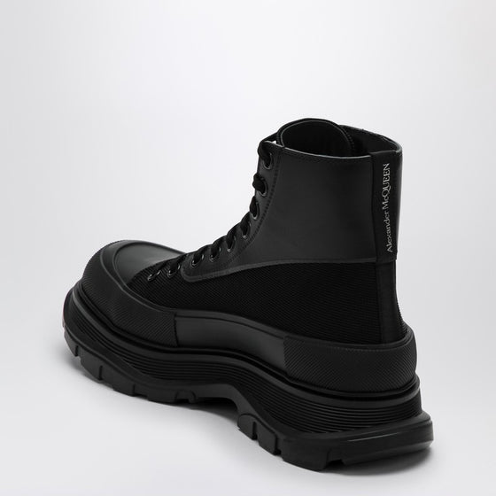 Alexander McQueen Black canvas Tread Slick boots